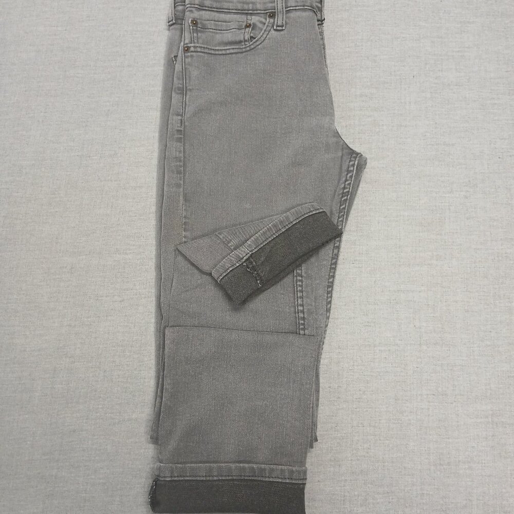 Levi's 511 Grey Straight Fit Jeans Mens 31/32 Cotton Polyester Blend